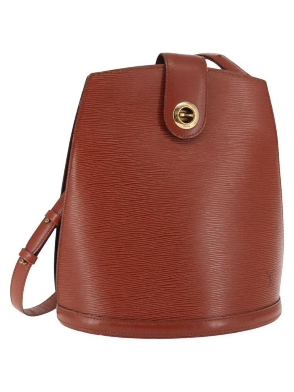 Authentic LOUIS VUITTON Epi Cluny Shoulder Bag Brown M52253 LV